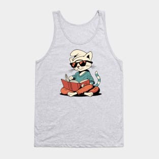 Smurf Cat - Reading book Tank Top